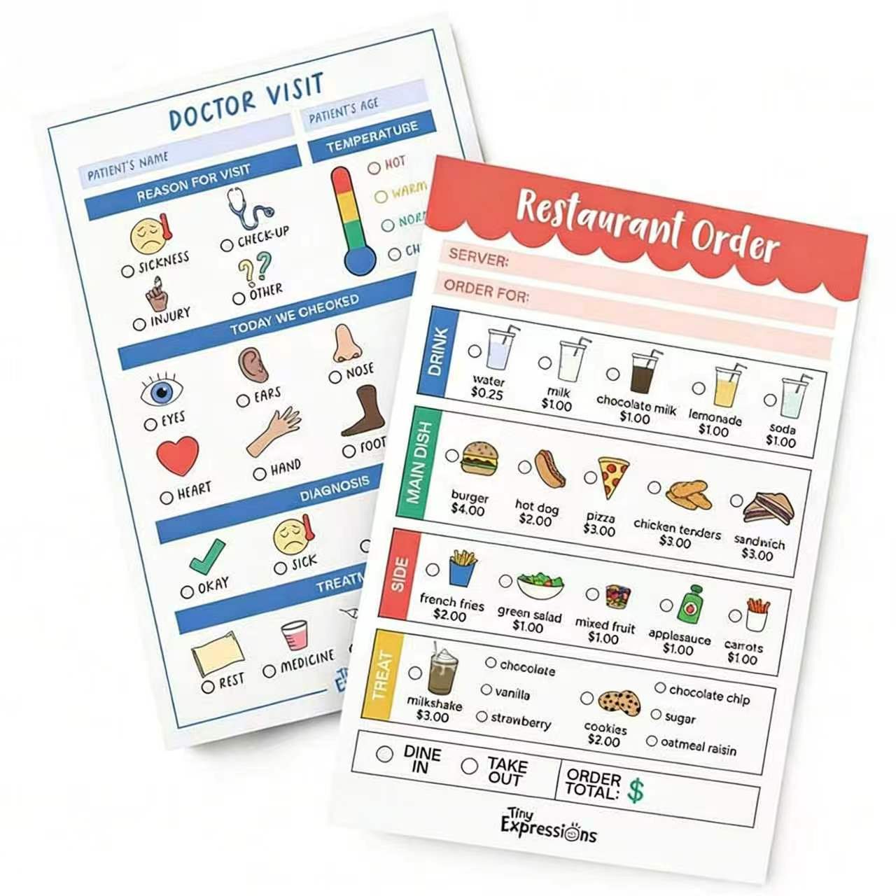 Pretend Play Notepads for Kids – 8 Role-Play Themes product view 4