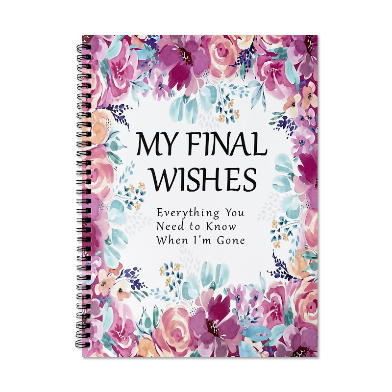 My Final Wishes Purple Floral End-of-Life Planner