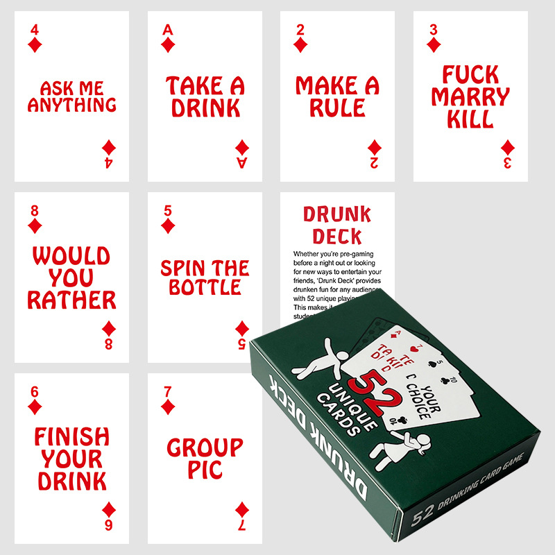 52 Unique Couples Drinking Playing Cards product view 3