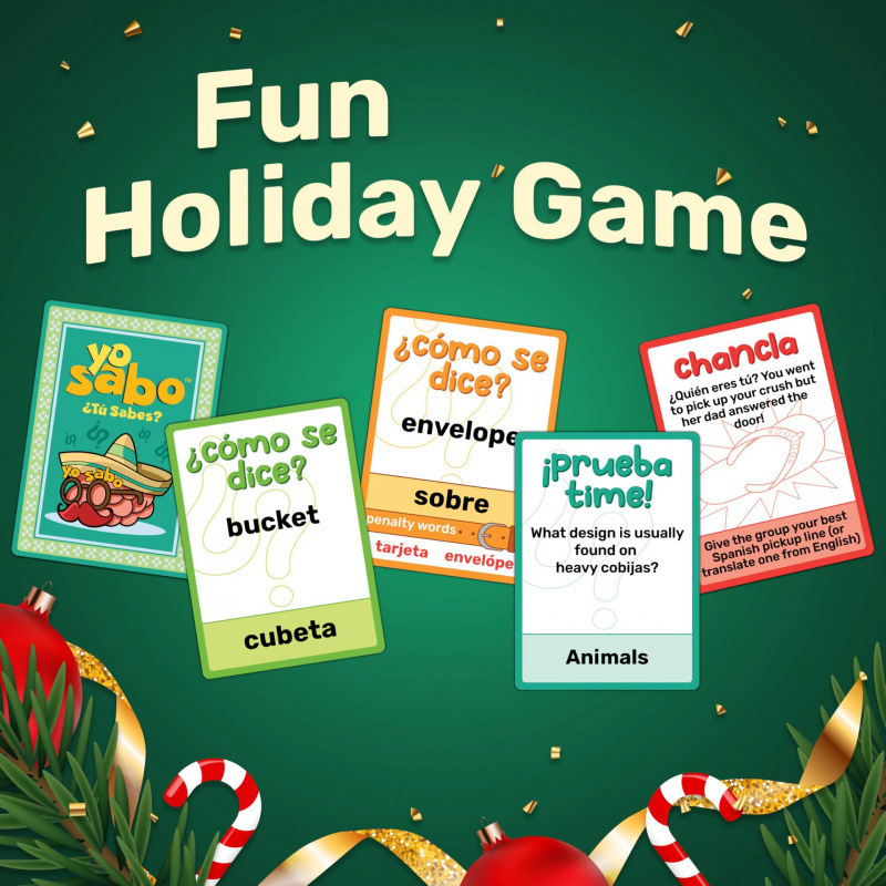 Yo Sabo ¿Tú Sabes? Spanish Trivia Party Card Game product view 3