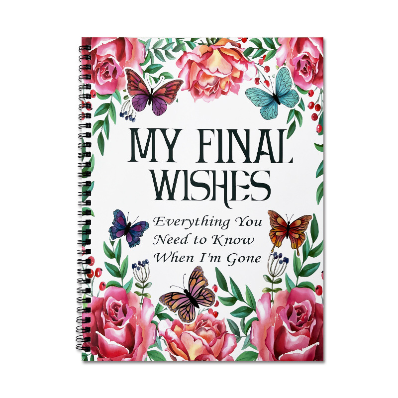My Final Wishes Butterfly Memorial Planning Binder