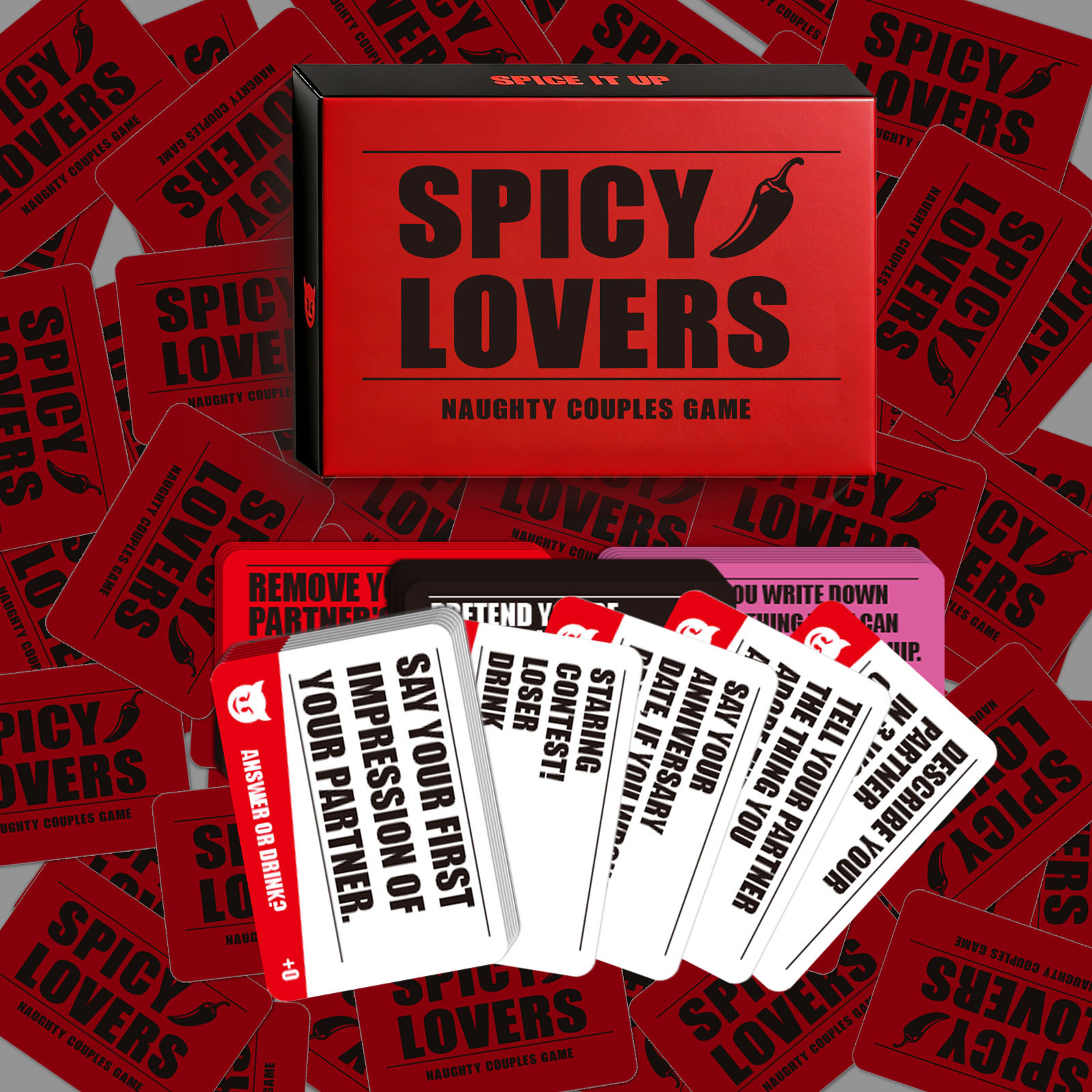 Spicy Lovers Couples Drinking Party Card Game product view 4