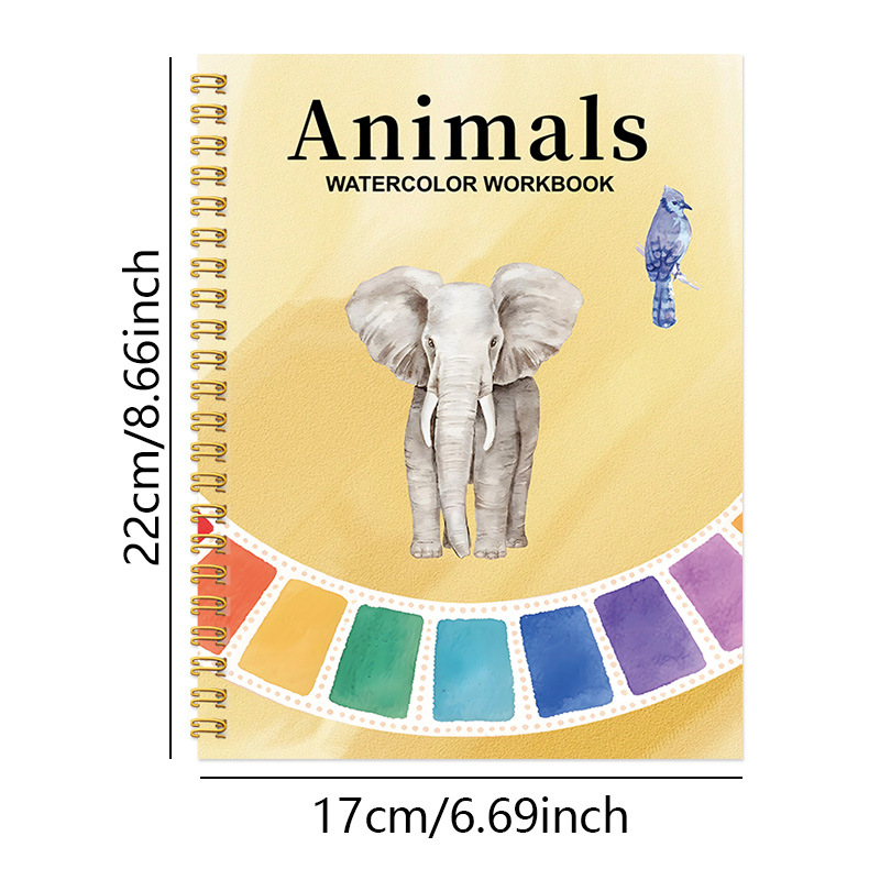 Watercolor Workbooks and Paint Set – 9 Options – Elephant – No Paint Set