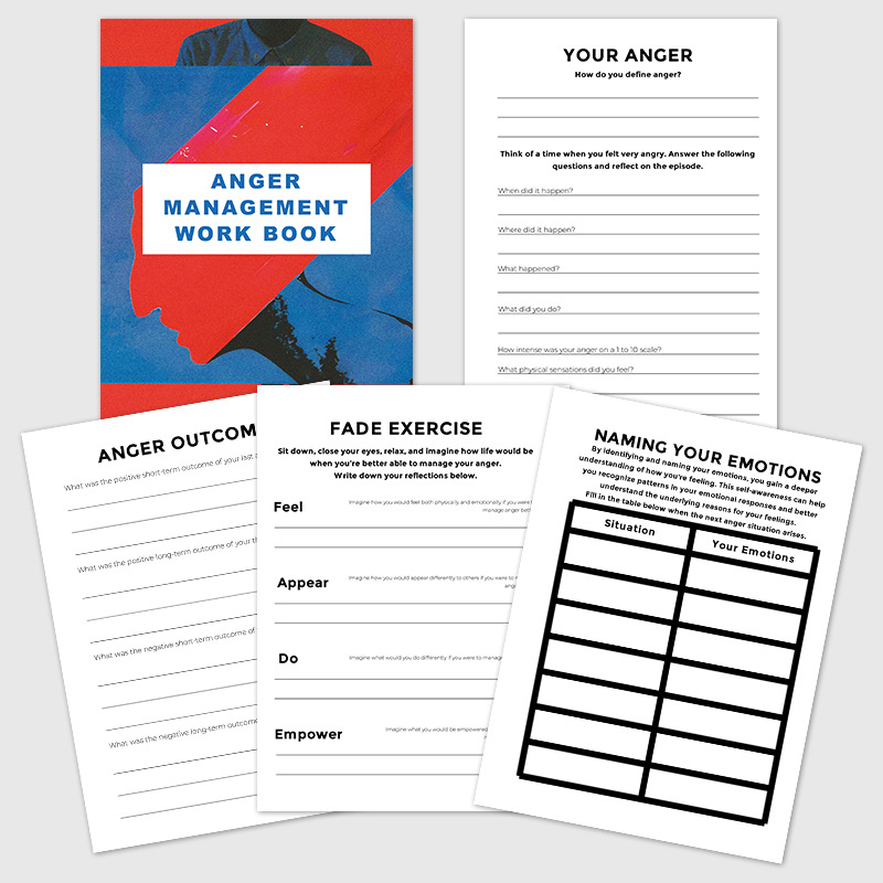 Anger Management Workbook and Mental Wellness Binder product view 3