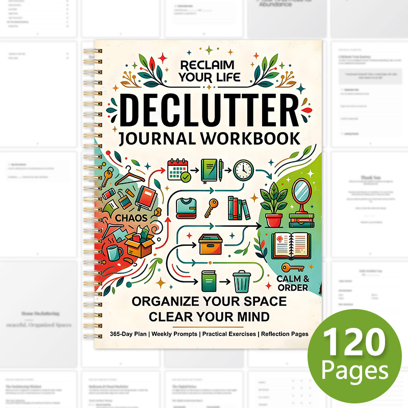 365-Day Declutter Journal Workbook