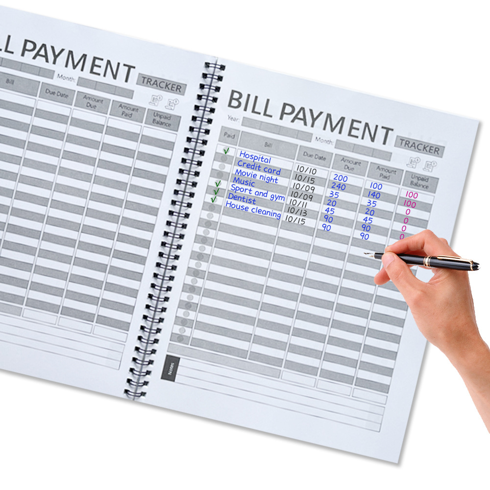 Bill Tracker Notebook – Black product view 3