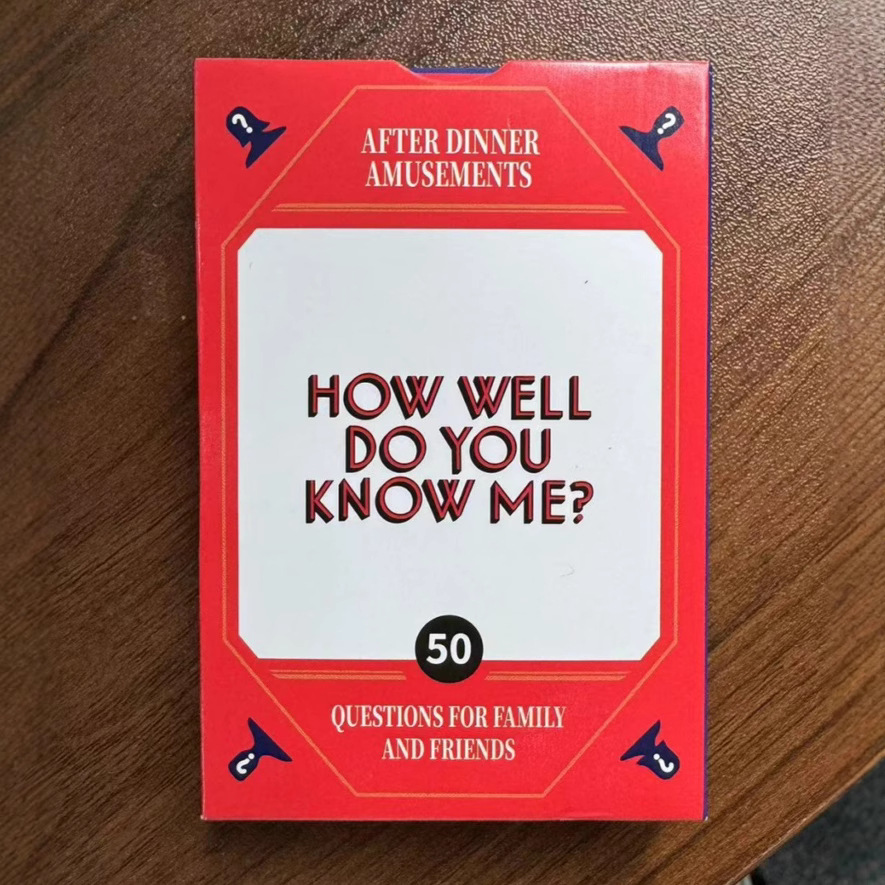 How Well Do You Know Me? After Dinner Amusements Card Game