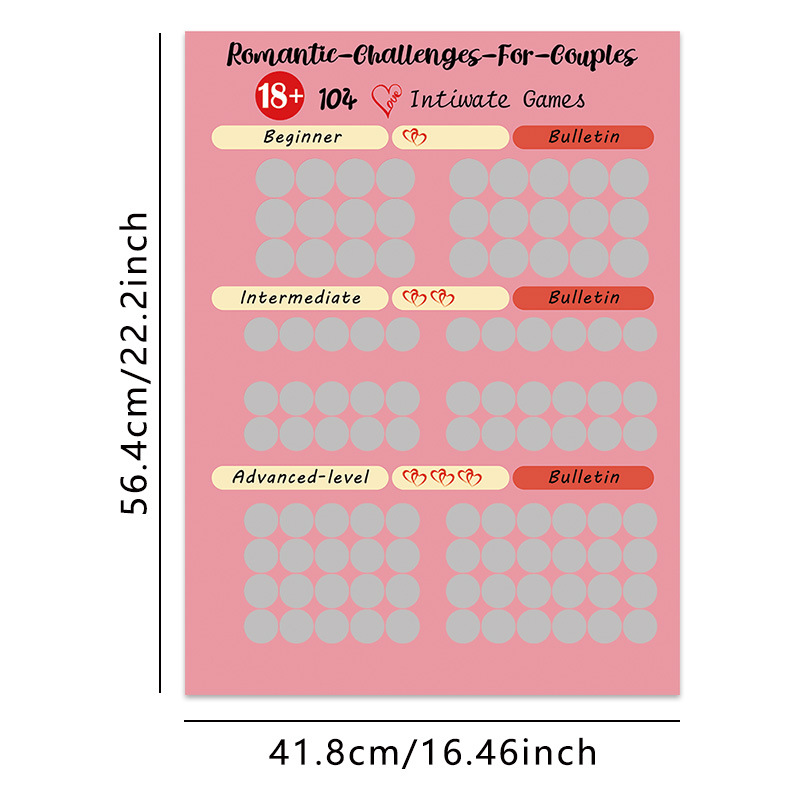 100 Intimate Positions Scratch-Off Challenge Poster product view 2