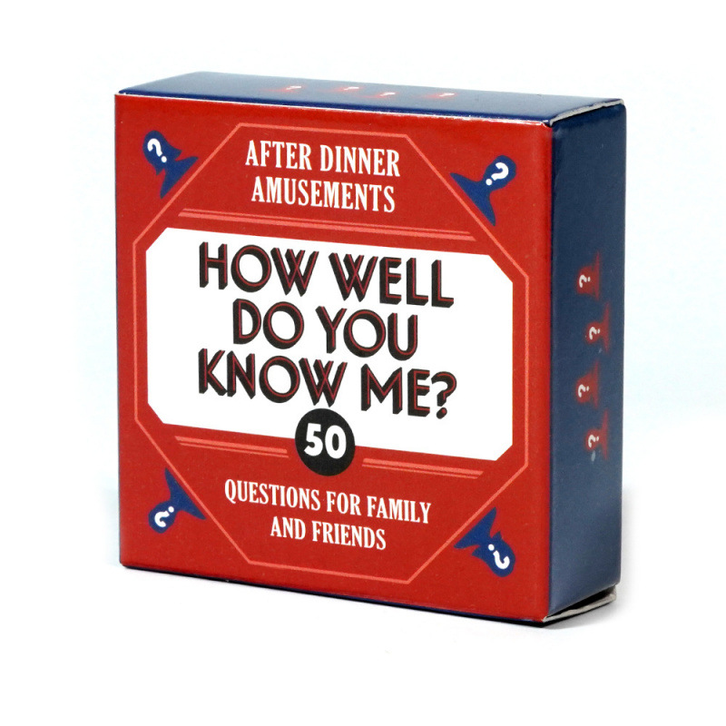 How Well Do You Know Me? After Dinner Amusements Card Game