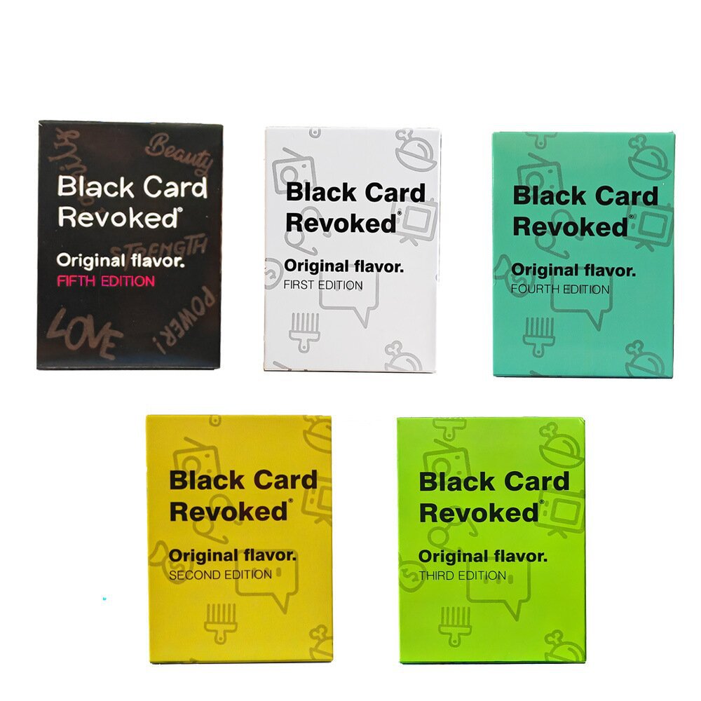 Black Card Revoked English Party Card Game