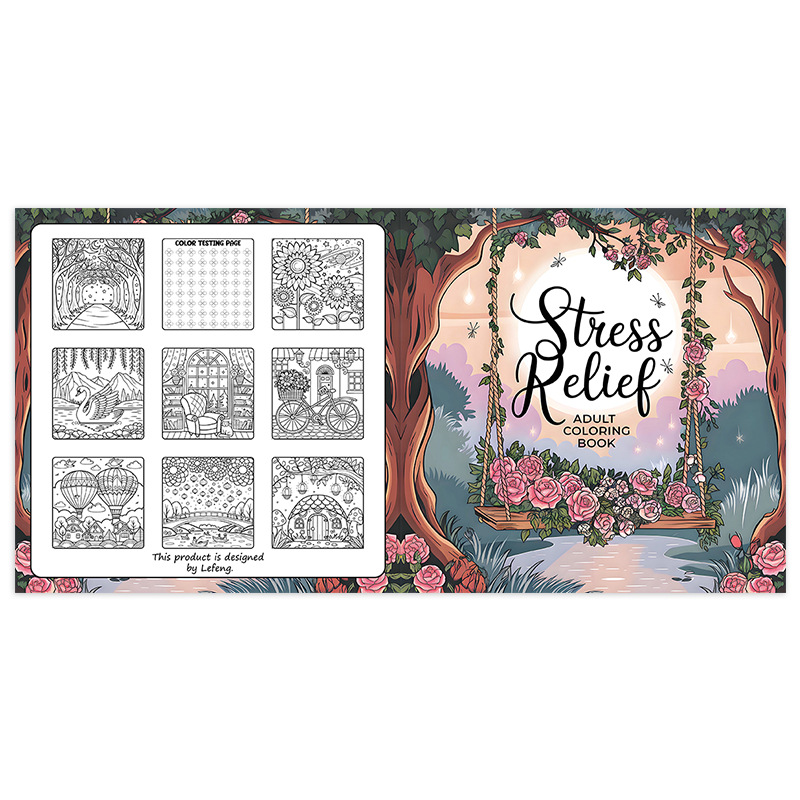 Bold and Easy Stress-Relief Coloring Books – 8 Designs product view 5