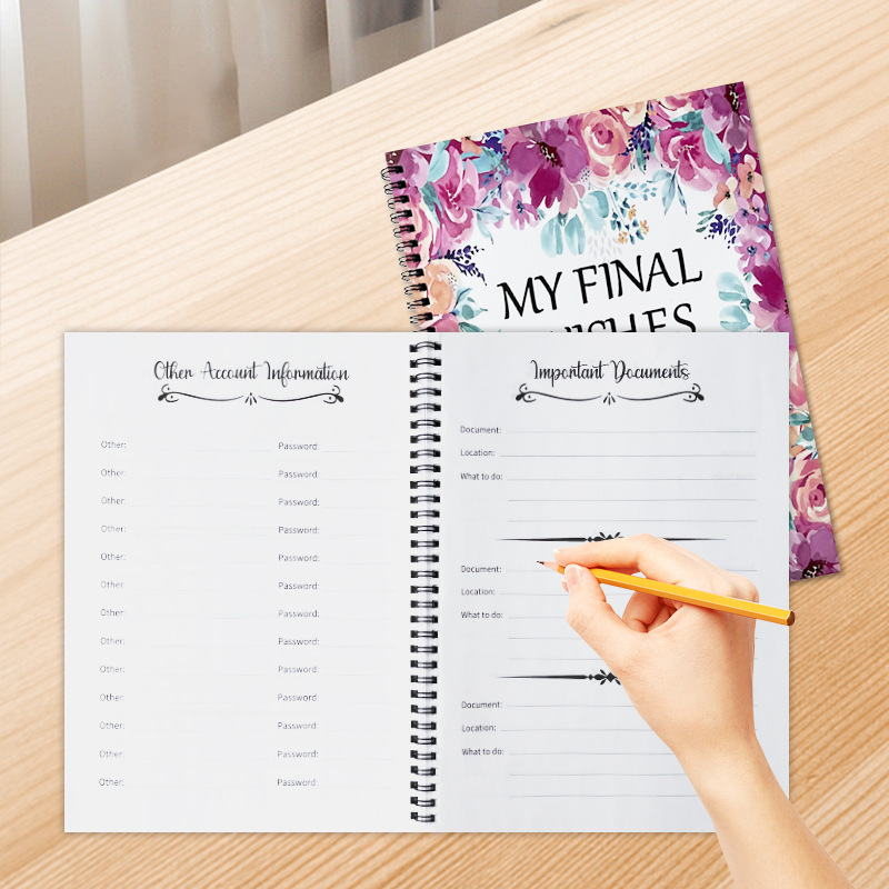 My Final Wishes Purple Floral End-of-Life Planner product view 4