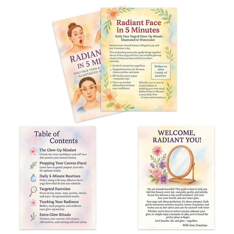 Face Wellness and Radiance Guidebooks – 3 Options product view 4