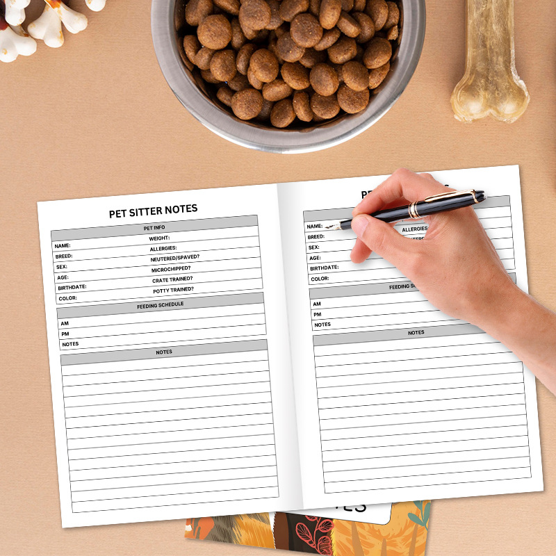 Pet Sitter Notes and Pet Information Record Book product view 4