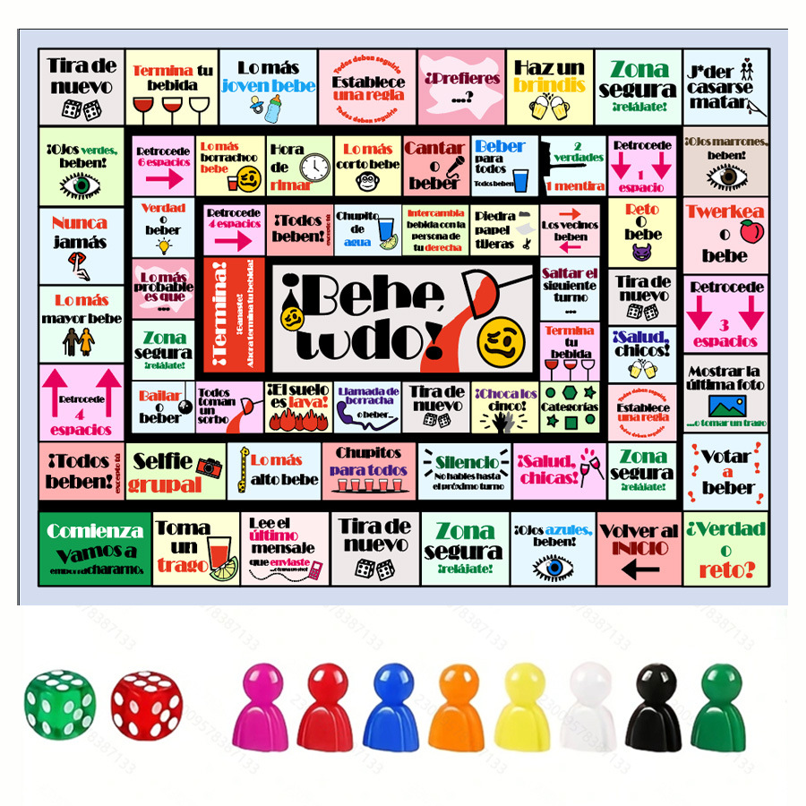 Bebe Tudo Couples Drinking Board Game