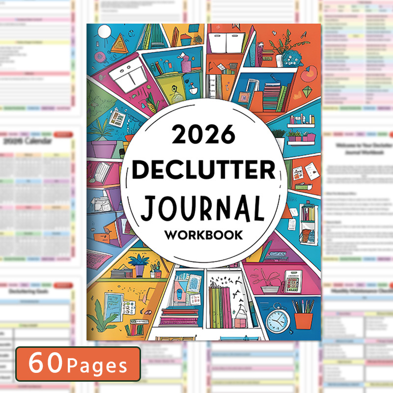 2026 Declutter Journal and Home Organization Workbook