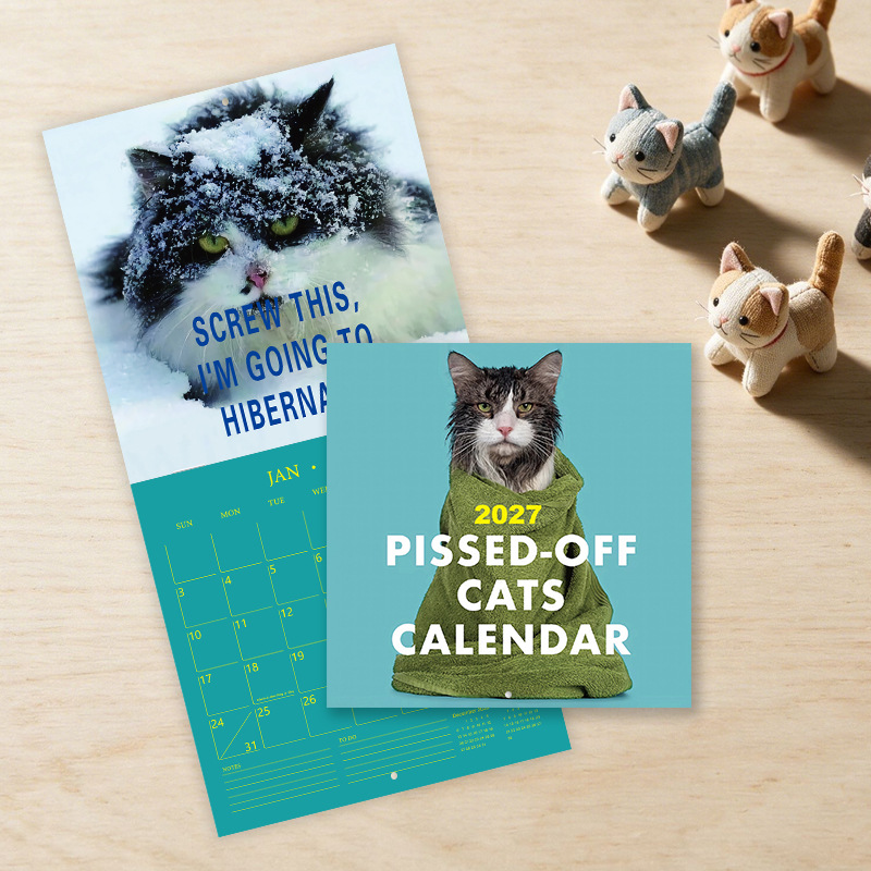 Pissed-Off Cats 2027 Wall Calendar