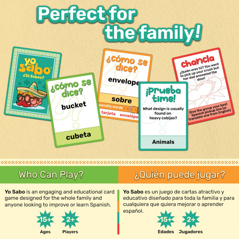 Yo Sabo ¿Tú Sabes? Spanish Trivia Party Card Game product view 2