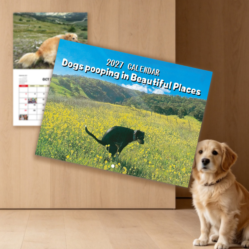 Dogs Pooping 2027 Novelty Calendar – 2 Designs
