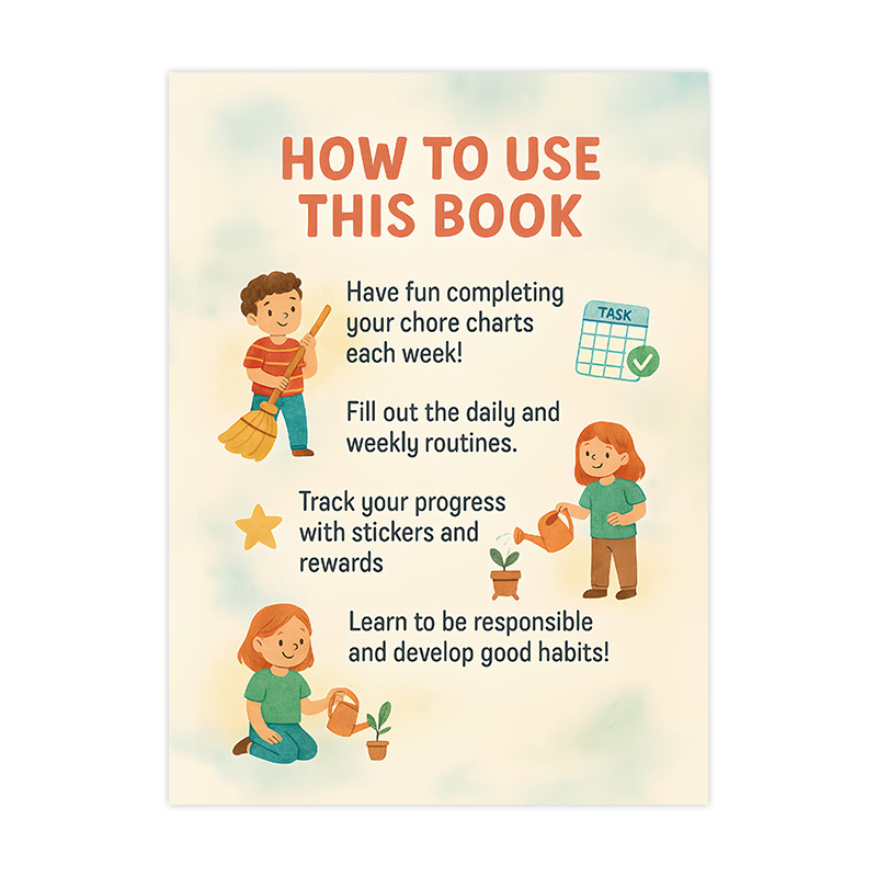 My Big Chore Chart Book for Kids product view 5