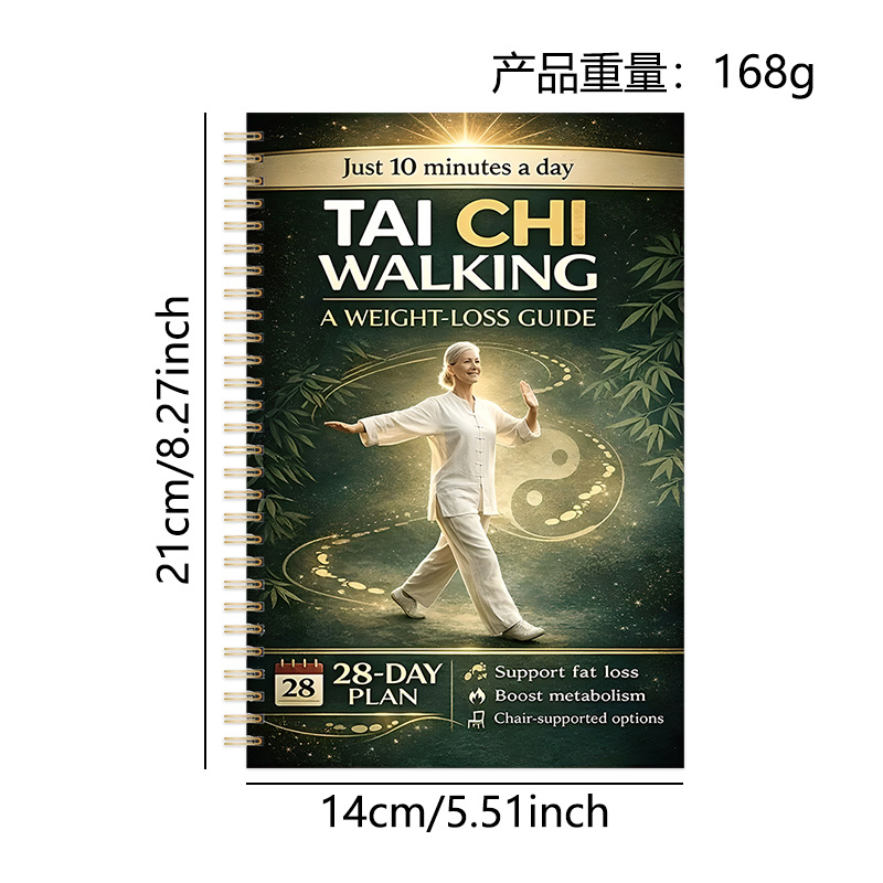 Assorted Guided Planners, Journals and Wellness Workbooks – 74 Options – Tai Chi Journal – Dark Green White Outfit