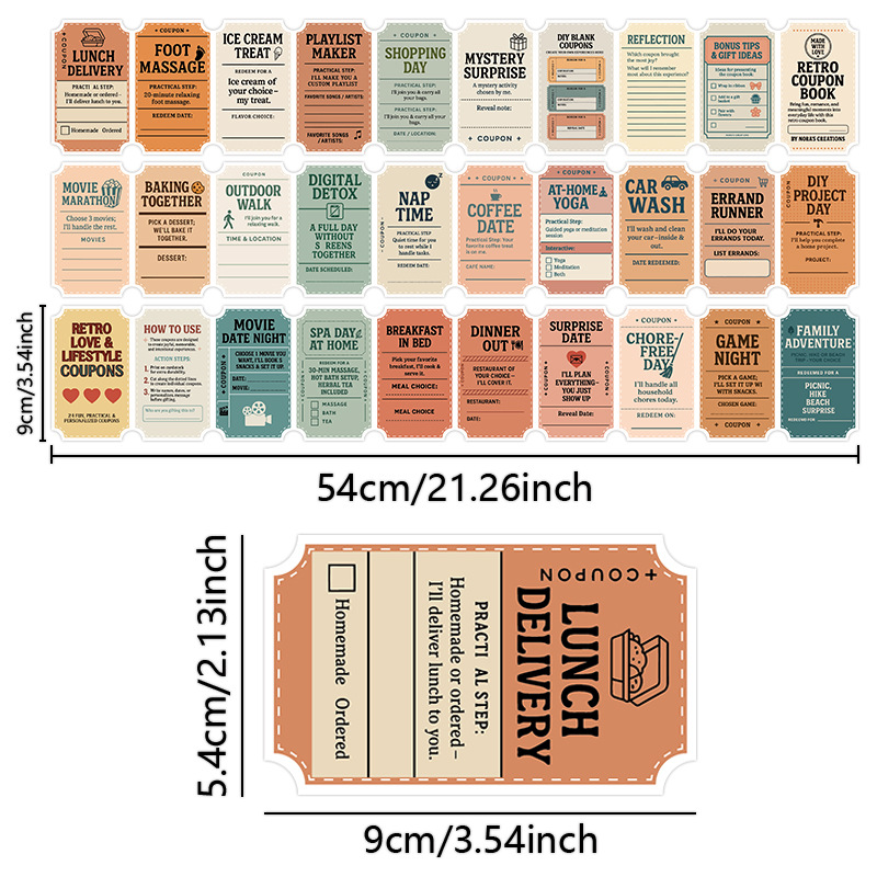Retro Love Lifestyle Coupon Cards – 24 Pack product view 4