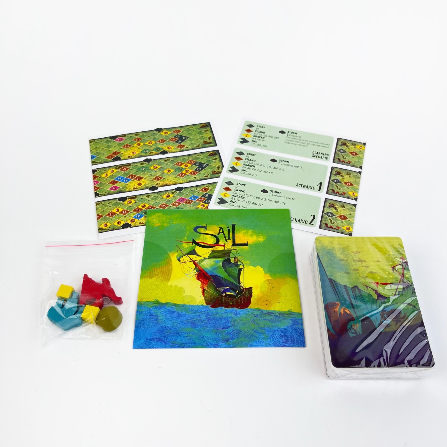 Sail English Two-Player Cooperative Card Game with Expansion