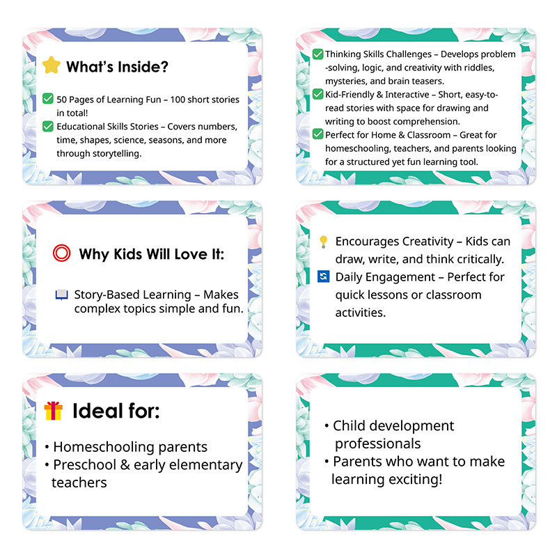 Educational and Thinking Skills Cards for Kids product view 4