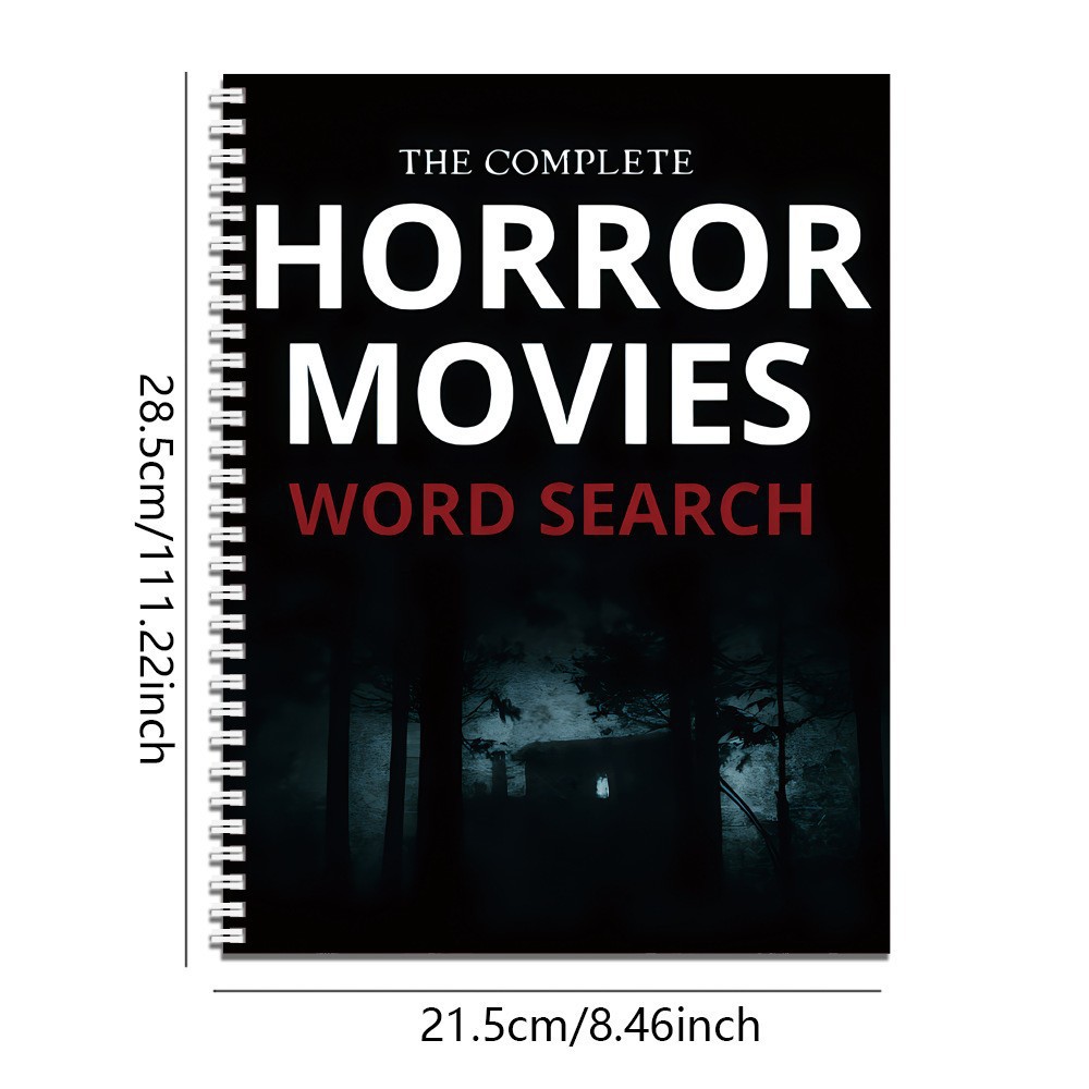 Assorted Guided Planners, Journals and Wellness Workbooks – 74 Options – Horror Movie Puzzle Book