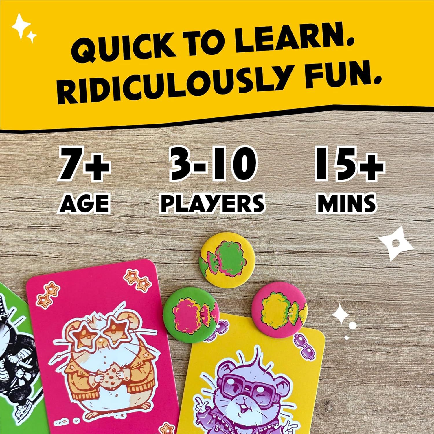 Ninja Hamster Apocalypse Disco Family Party Card Game product view 3