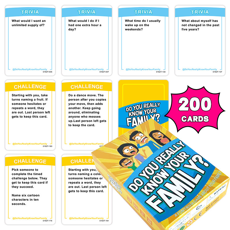 Do You Really Know Your Family? Party Card Game