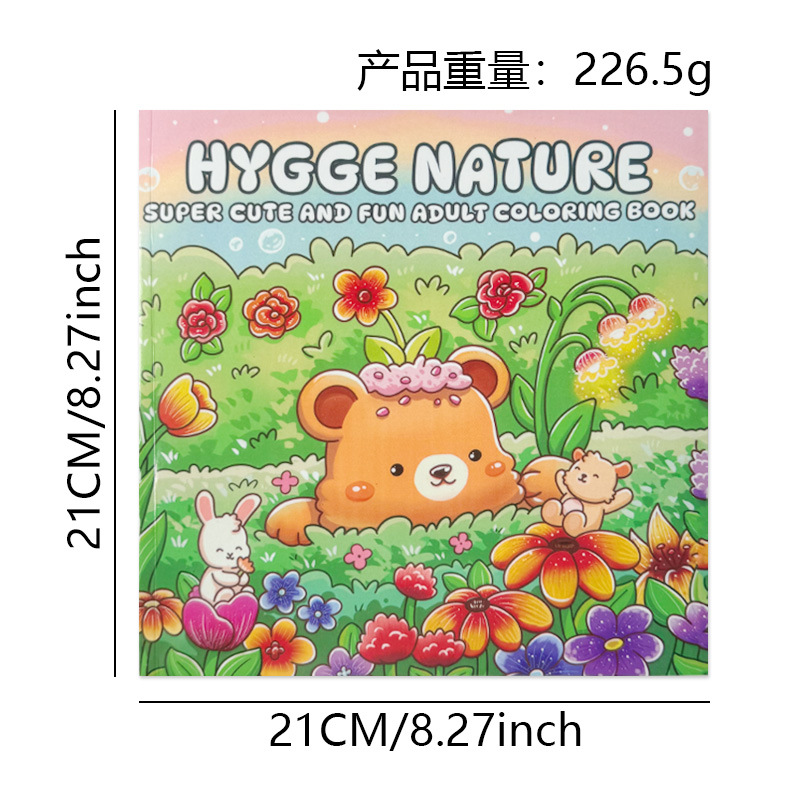 Cozy Life Coloring Books – 5 Designs – Happy Nature