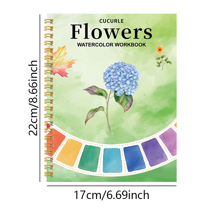 Watercolor Workbooks and Paint Set – 9 Options – Blue Florals – No Paint Set