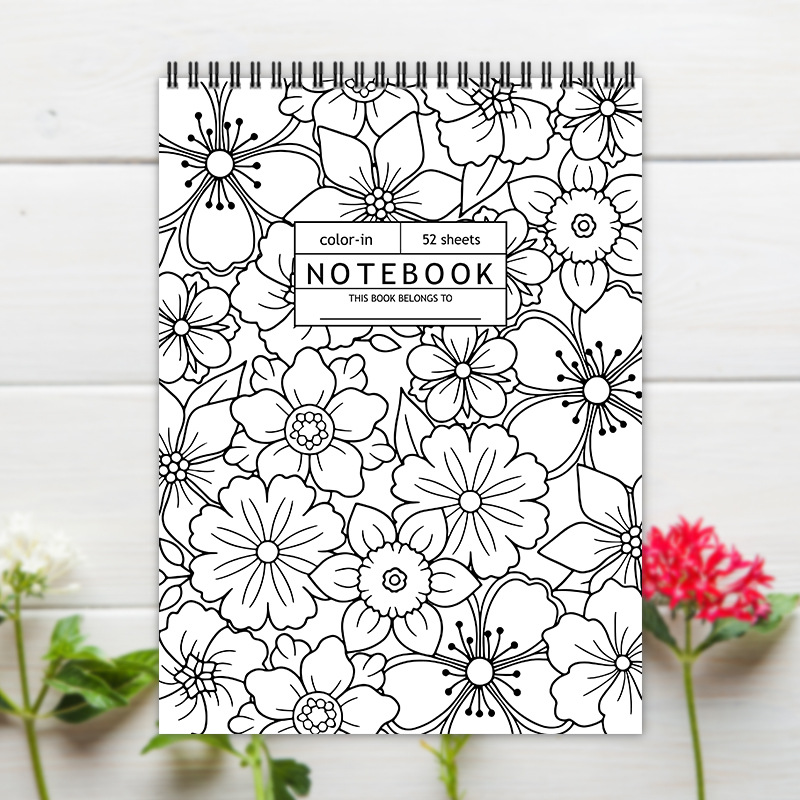 52-Week Floral Color-In Daily Planner