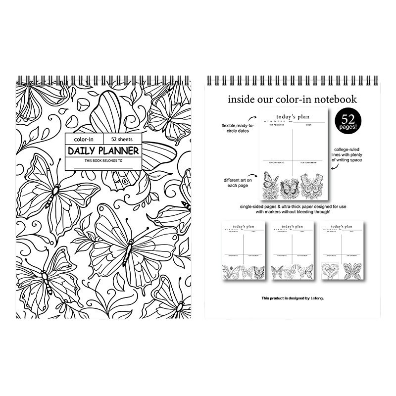52-Week Butterfly Color-In Daily Planner product view 5