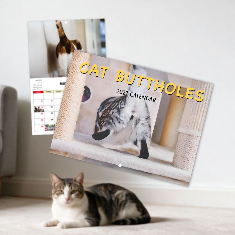 Cat Buttholes 2027 Novelty Wall Calendar
