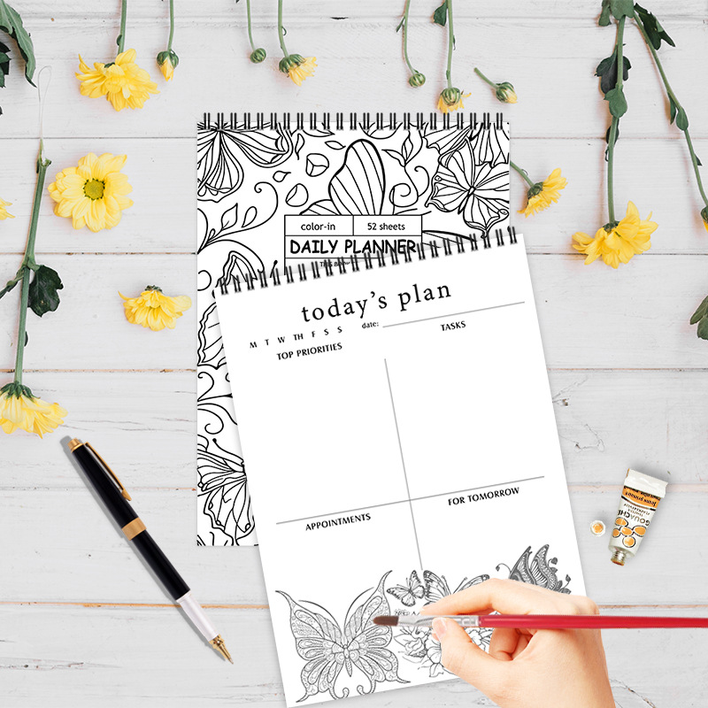52-Week Butterfly Color-In Daily Planner product view 4