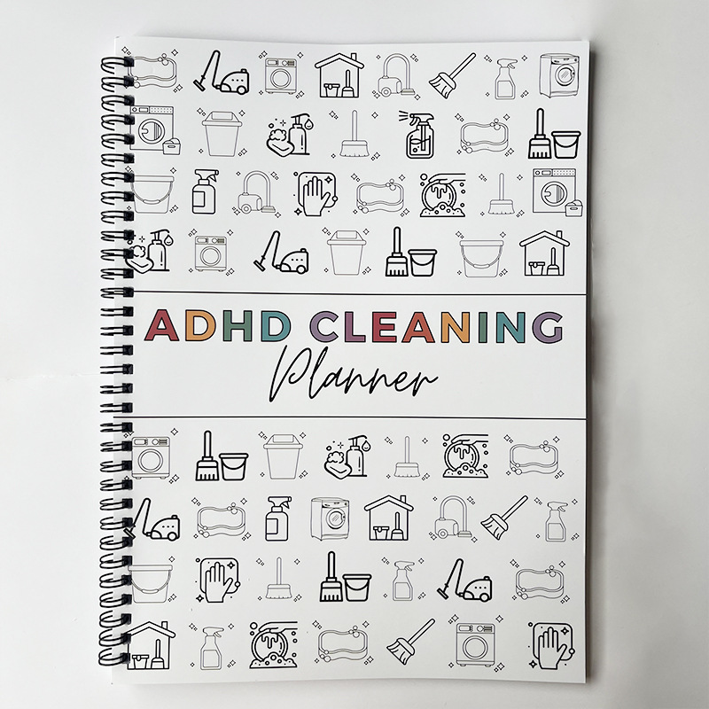 Assorted Guided Planners, Journals and Wellness Workbooks – 74 Options – ADHD Cleaning Planner – Color