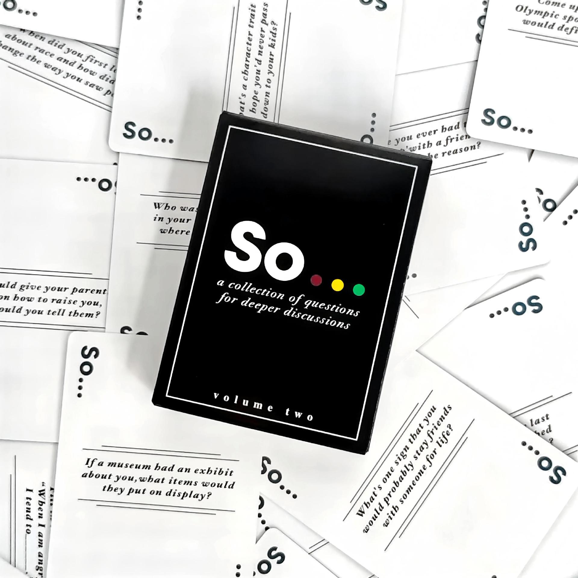 So... Cards English Conversation Starter Deck