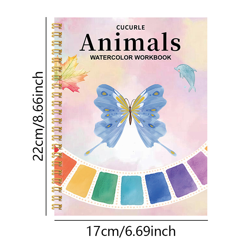 Watercolor Workbooks and Paint Set – 9 Options – Butterfly – No Paint Set
