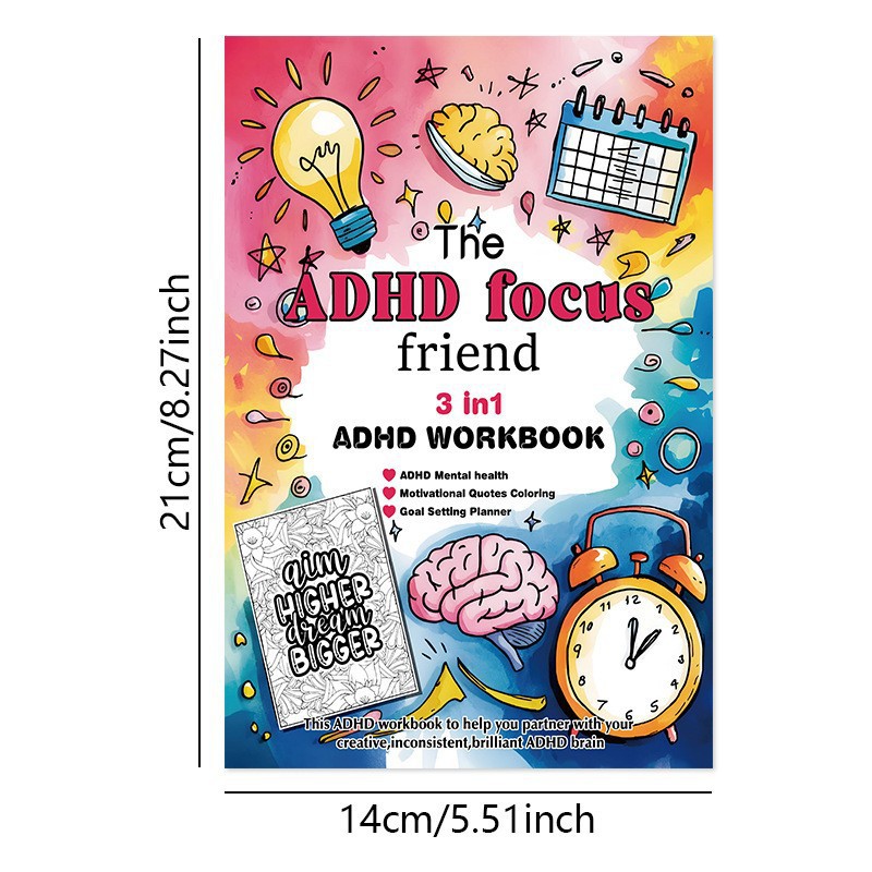 Assorted Guided Planners, Journals and Wellness Workbooks – 74 Options – ADHD 3-in-1 Planner