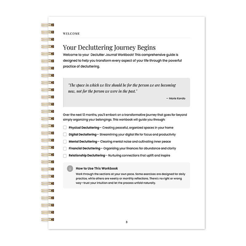365-Day Declutter Journal Workbook product view 4