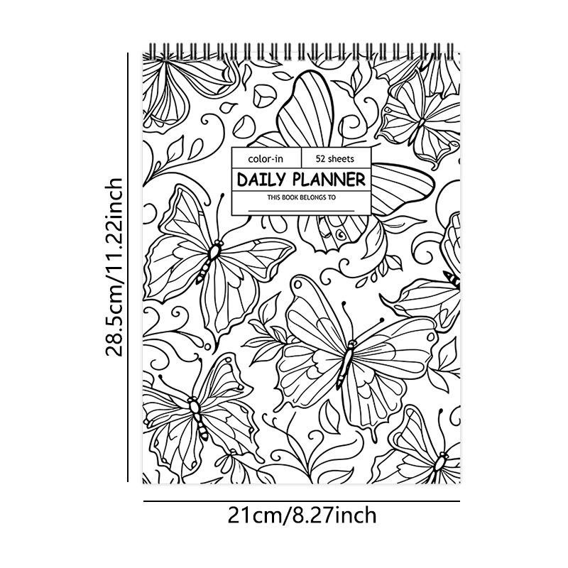 52-Week Butterfly Color-In Daily Planner product view 2