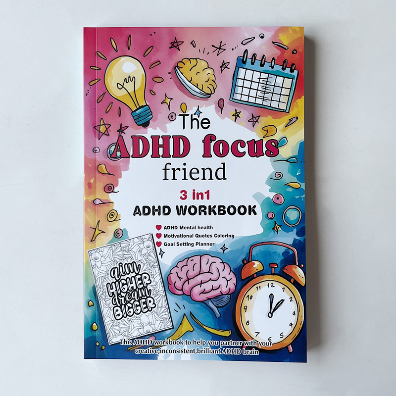 ADHD 3-in-1 Adult Planner, Coloring and Wellness Workbook – ADHD 3-in-1 Planner