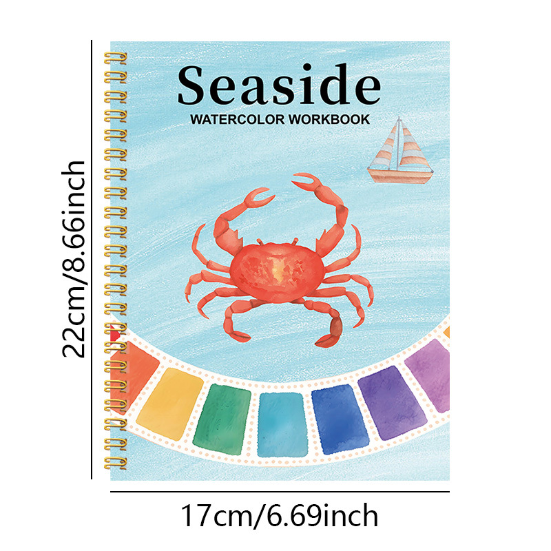 Watercolor Workbooks and Paint Set – 9 Options – Crab – No Paint Set