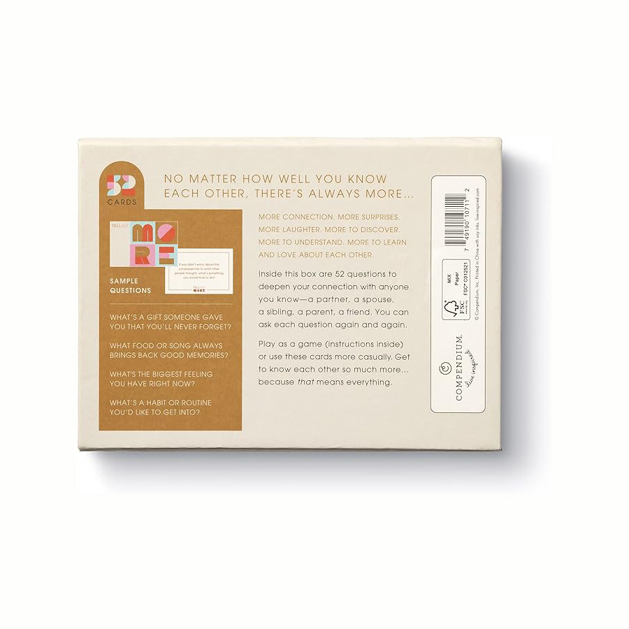 Tell Me More Conversation Starter Card Game product view 4