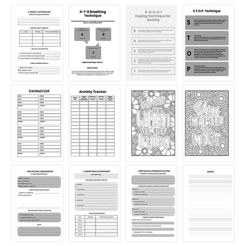 ADHD 3-in-1 Adult Planner, Coloring and Wellness Workbook product view 3