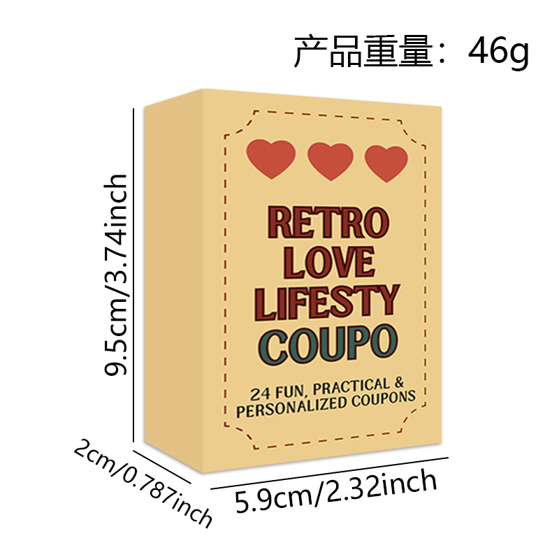 Retro Love Lifestyle Coupon Cards – 24 Pack product view 2