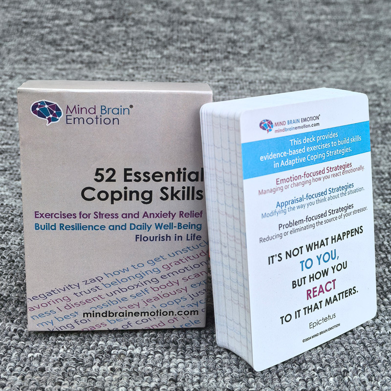 52 Essential Coping Skills Cards for Stress Relief and Group Activities product view 3