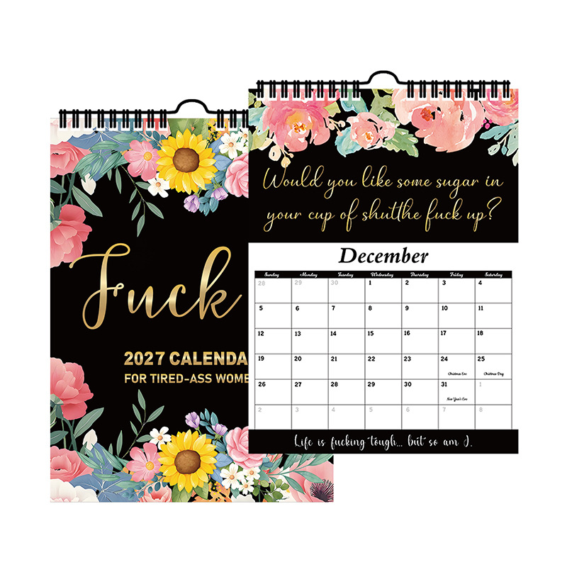 Calendar for Tired-Ass Women 2027 – 4 Floral Designs product view 5